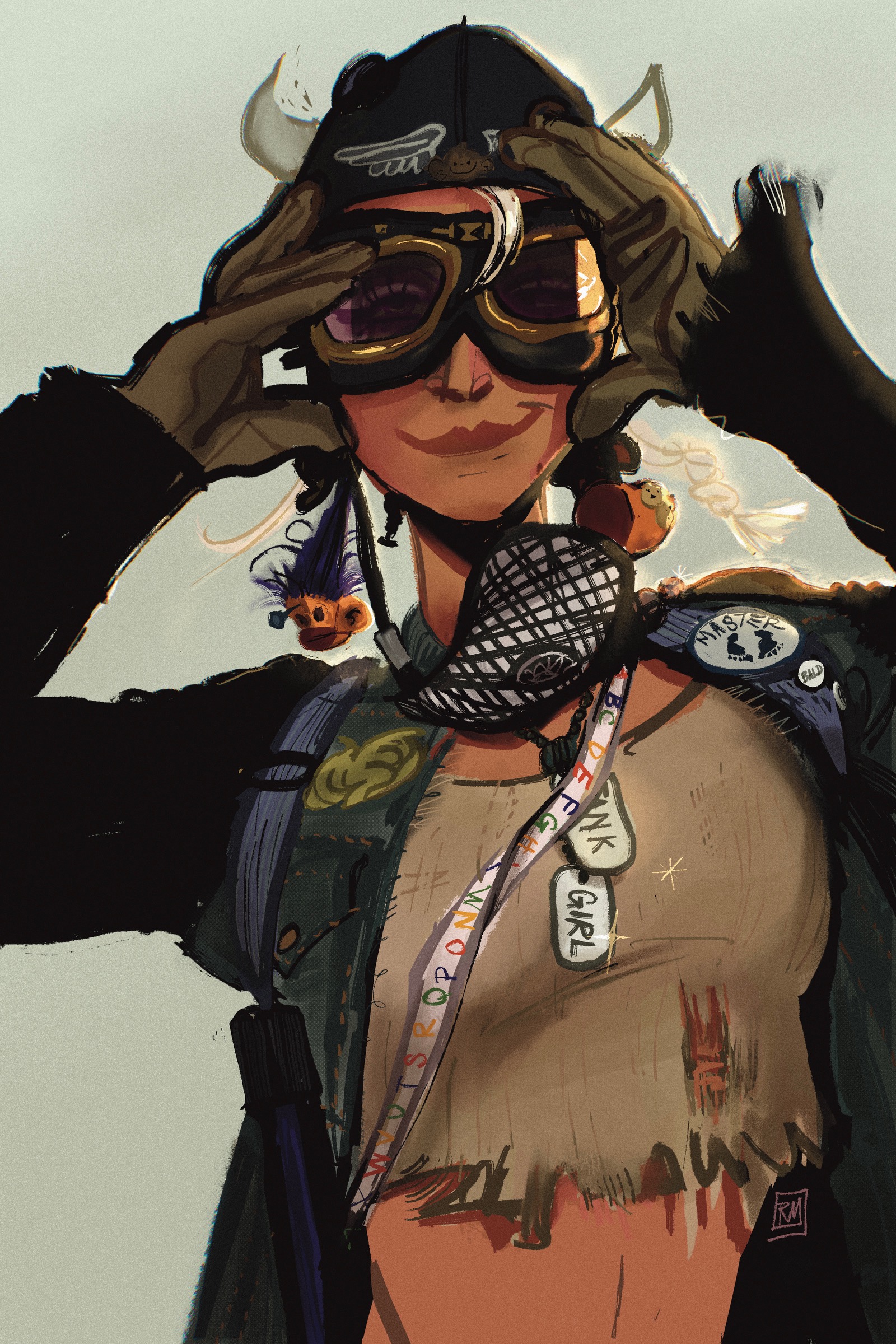fully rendered fan art of Lori Petty as Tank Girl