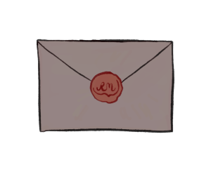 illustration of a seal stamped letter