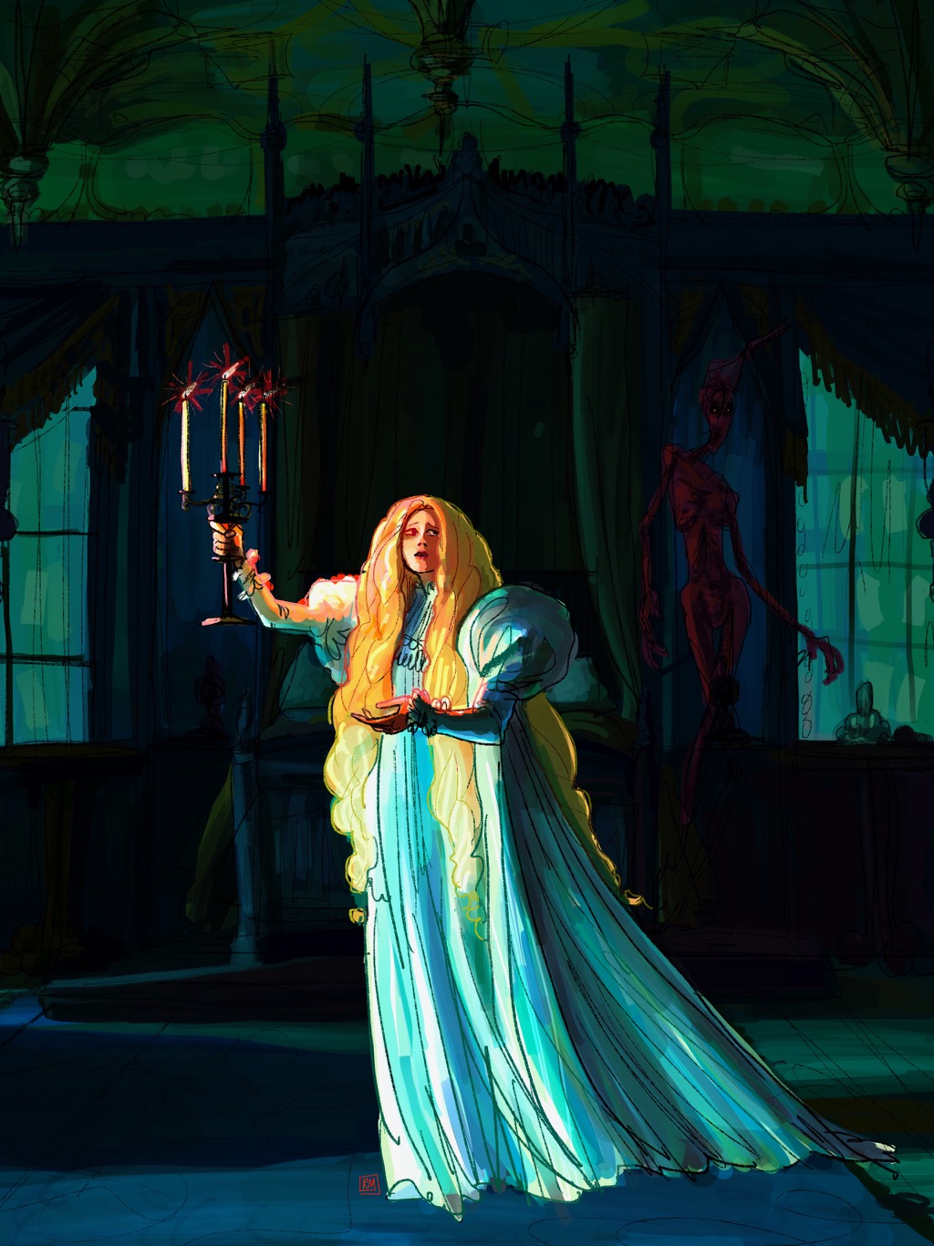 still study sketch of del Toro's Crimson Peak